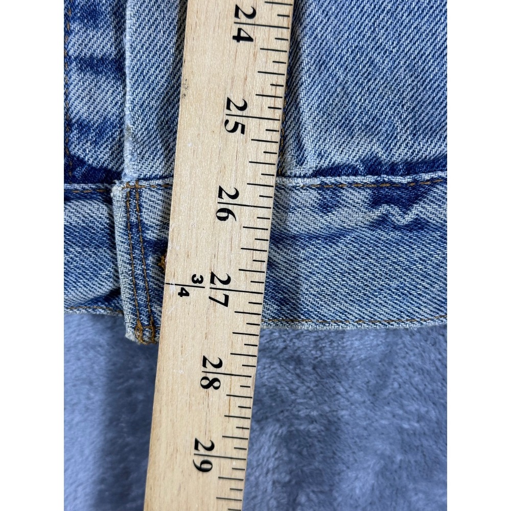 Mens 90s Vintage Levis Light Wash Distress Denim Trucker Jacket Blue Size Large - Picture 12 of 13